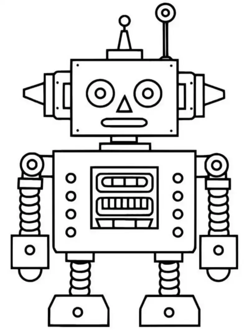 Dễ tô cùng tranh tô màu robot đơn giản cho trẻ
