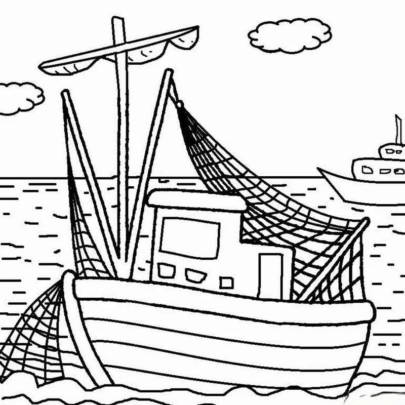 Tải ngay những mẫu tranh tàu đánh cá cho trẻ em đẹp và dễ thương nhất