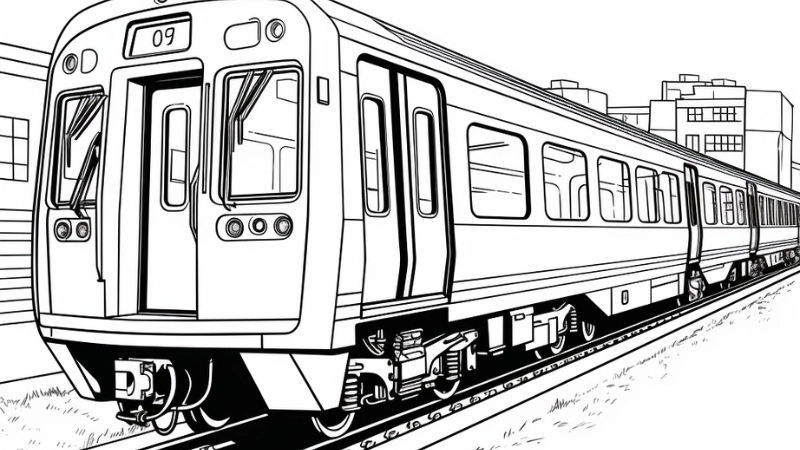Rèn luyện sự khéo léo cùng tranh tô màu xe điện độc đáo
