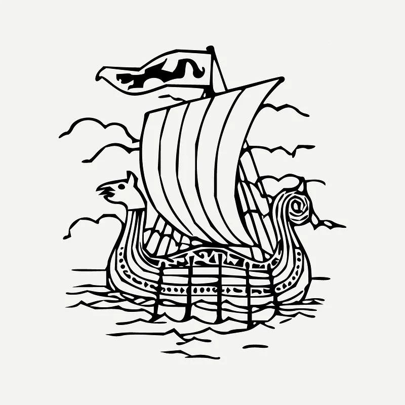 Bé sáng tạo cùng tô màu tàu viking độc đáo