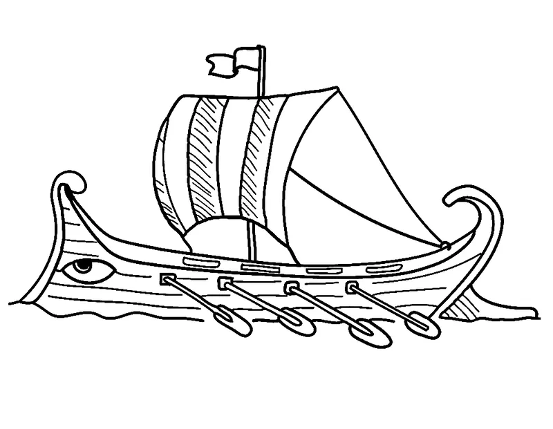 Thỏa sức sáng tạo với bộ vẽ tranh tàu viking ấn tượng