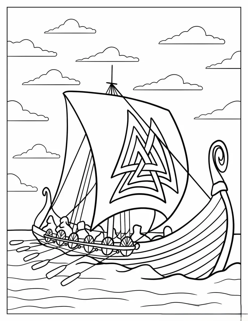 Sáng tạo không giới hạn với tô màu tàu viking nhỏ dễ thương