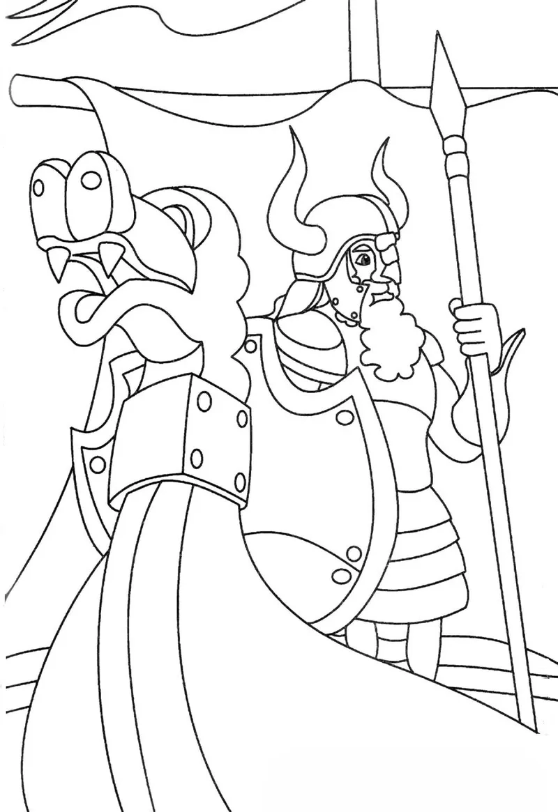 Tô sáng tạo cùng tranh tàu viking mini đáng yêu