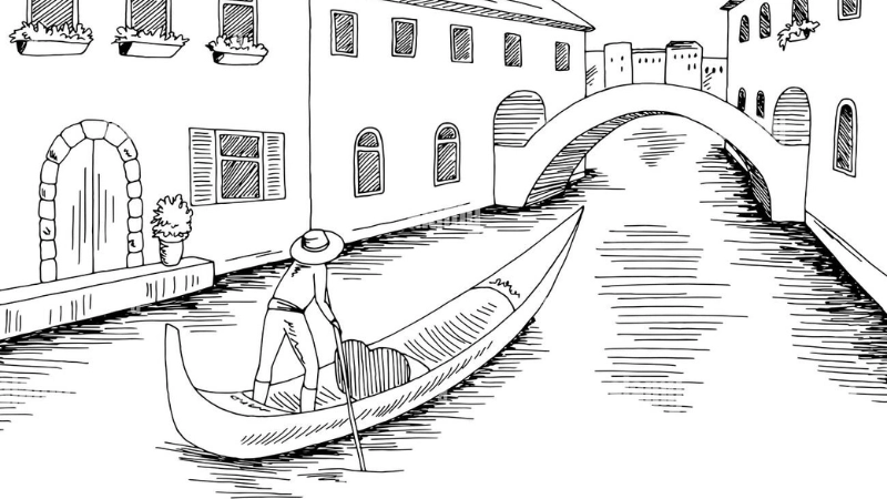 Bé thỏa sức sáng tạo với tô màu thuyền gondola