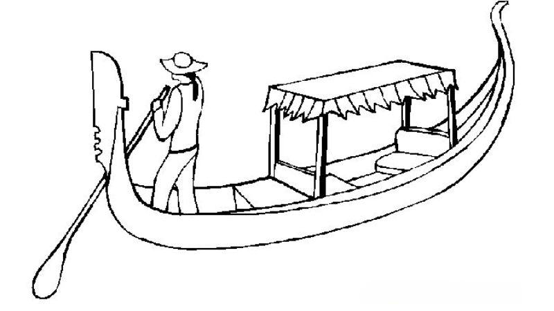Bộ sưu tập đáng yêu với tranh thuyền gondola mini cho bé tập vẽ