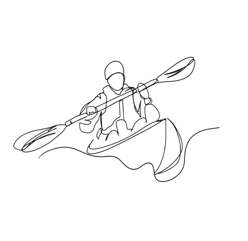 Bé thỏa sức sáng tạo với tranh tô màu thuyền kayak nhỏ đáng yêu