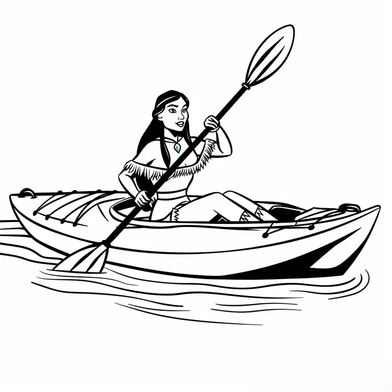 Trải nghiệm thú vị với tô màu thuyền kayak thể thao năng động