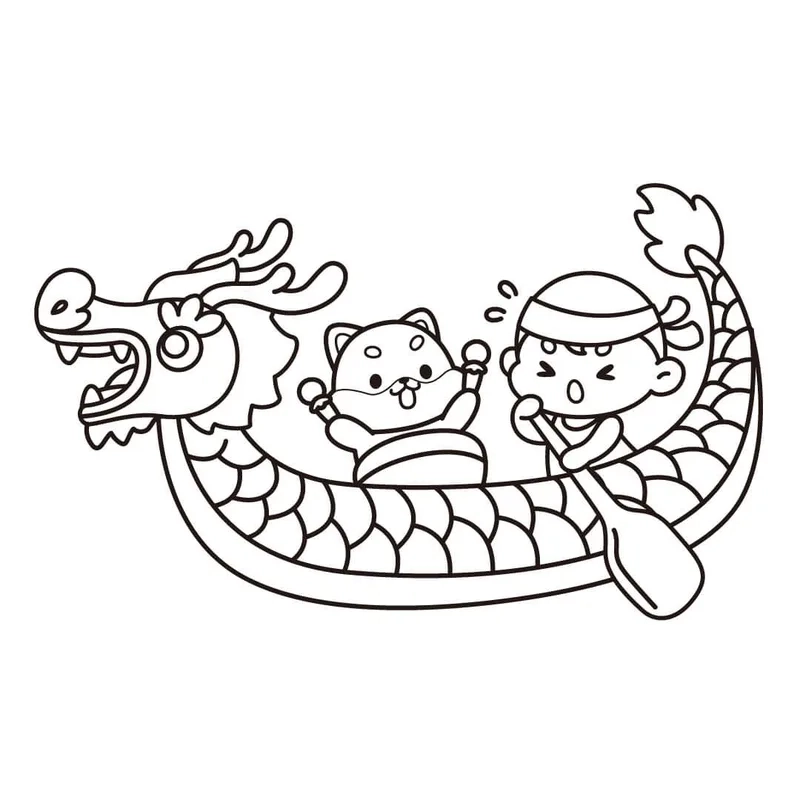 Sáng tạo cùng bé qua tranh tô màu thuyền rồng truyền thống