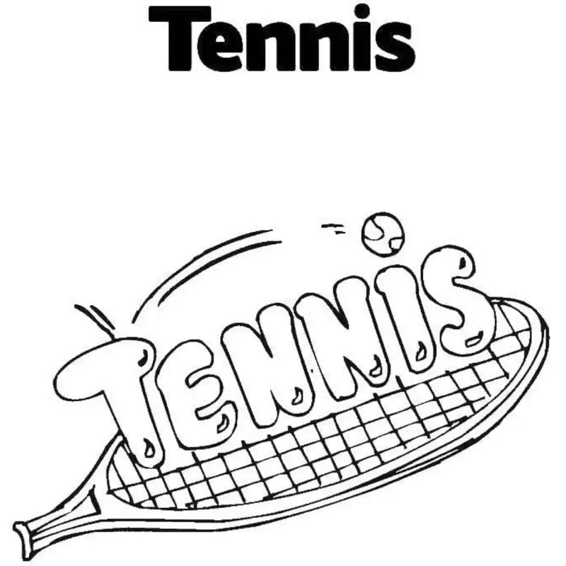 Tranh tô màu vợt tennis là như thế nào