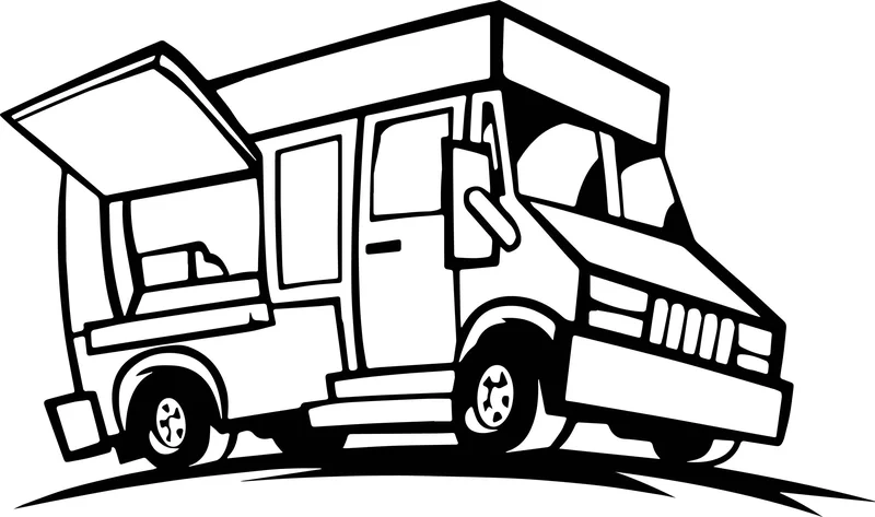 Thế giới màu sắc phong phú từ tranh tô màu xe bán đồ ăn cho trẻ em