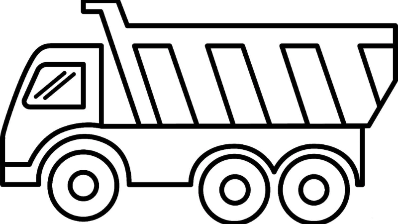 Bé thỏa sức sáng tạo với tranh tô màu xe ben cực dễ thương