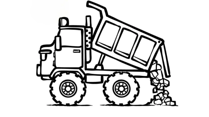 Chia sẻ ngay bộ hình tô màu xe ben giúp bé tập trung