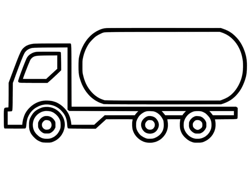 Tải ngay bộ tranh tô màu xe bồn cho bé tập vẽ