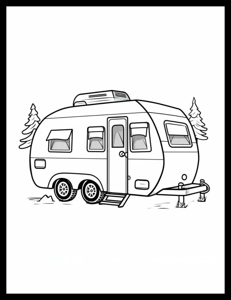 Giúp bé phiêu lưu sắc màu với tranh tô màu campervan