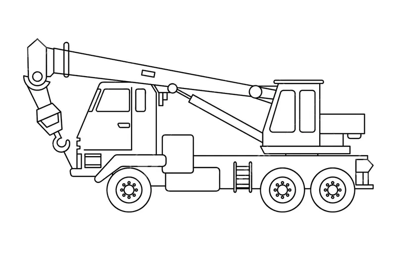 Hình ảnh sinh động từ máy xúc tranh tô màu xe cần cẩu cho bé hấp dẫn
