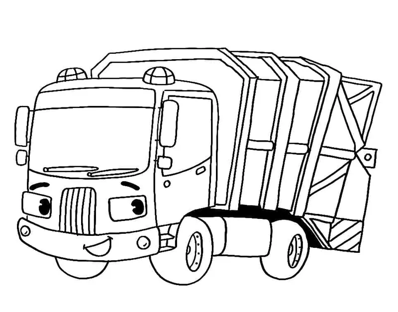 Giúp bé rèn luyện khéo tay qua tô màu xe chở rác