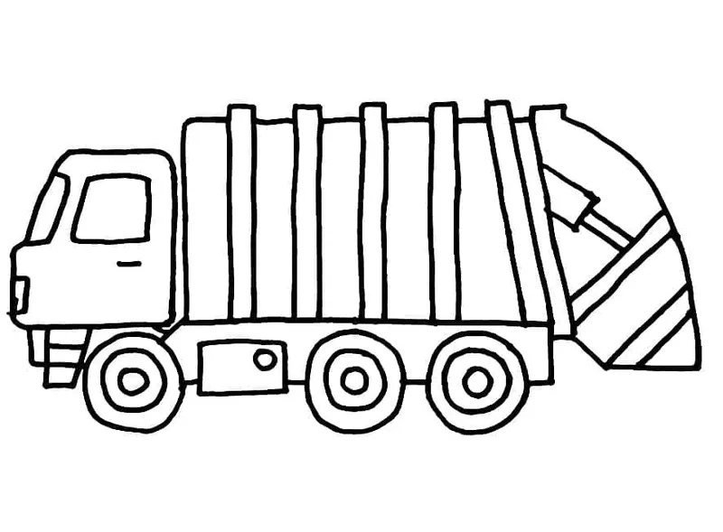 Khám phá niềm vui vẽ tranh với xe chở rác tô màu cho bé