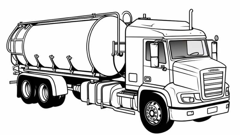 Vui chơi bổ ích mỗi ngày với tô màu xe bồn xăng dầu