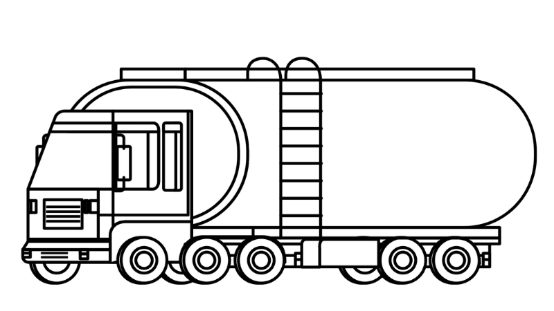 Bộ sưu tập đặc biệt với tranh tô màu xe tải nhiên liệu