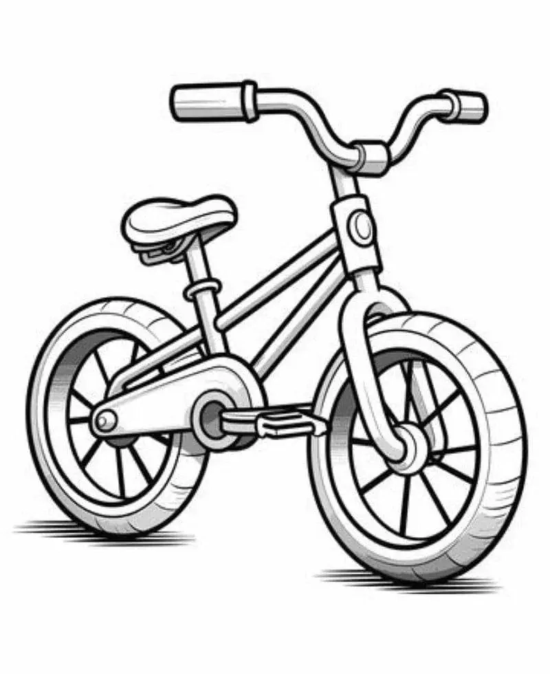 Tạo niềm vui cho bé qua tranh tô màu xe đạp sống động