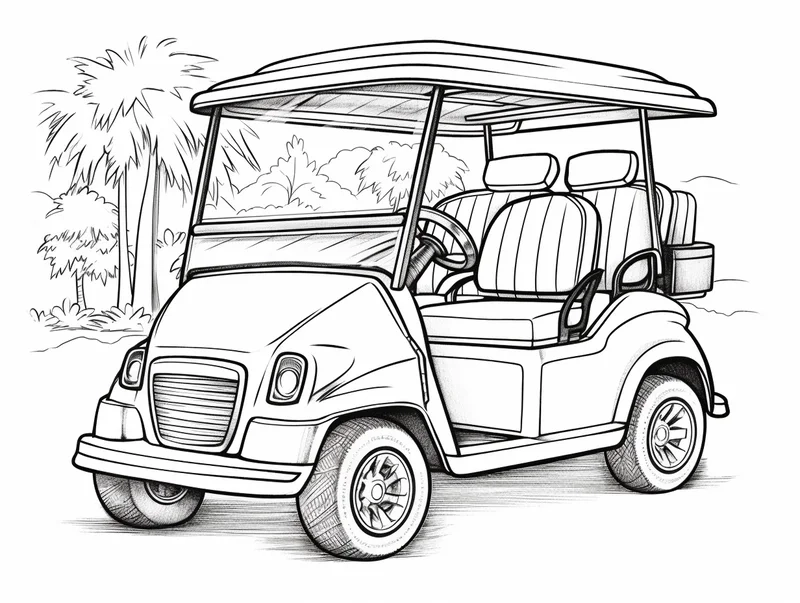Bé sáng tạo hơn với tô màu xe golf đầy màu sắc
