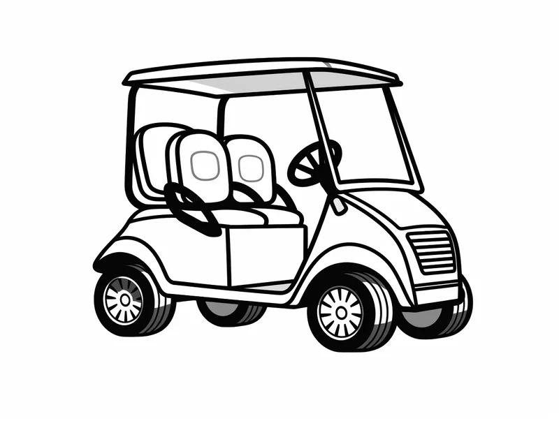 Khám phá thế giới vui nhộn qua tranh tô màu xe golf cho trẻ em