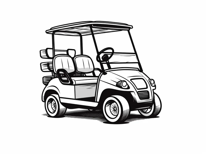 Giúp bé rèn trí tưởng tượng với hình tô màu xe golf