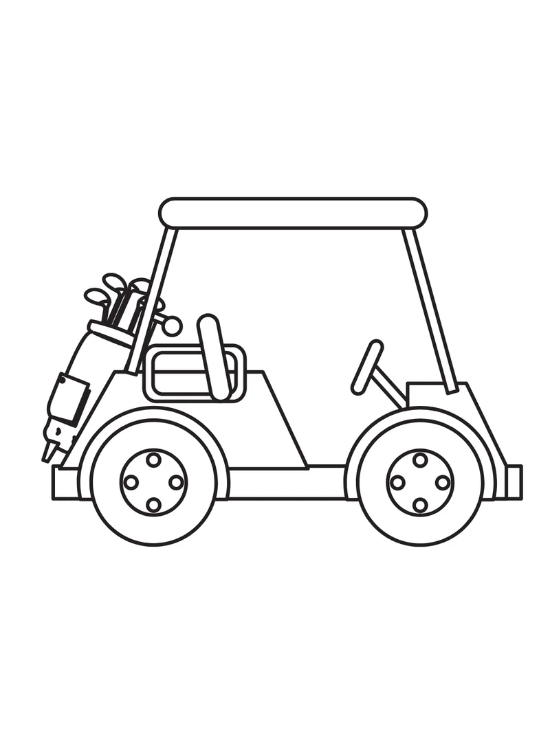 Giúp bé thư giãn sáng tạo qua tô màu xe golf mini