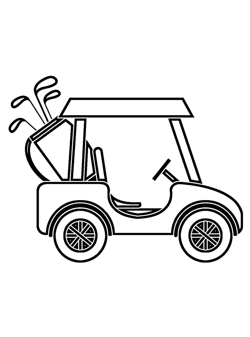 Bộ sưu tập độc đáo từ tranh tô màu xe golf hiện đại