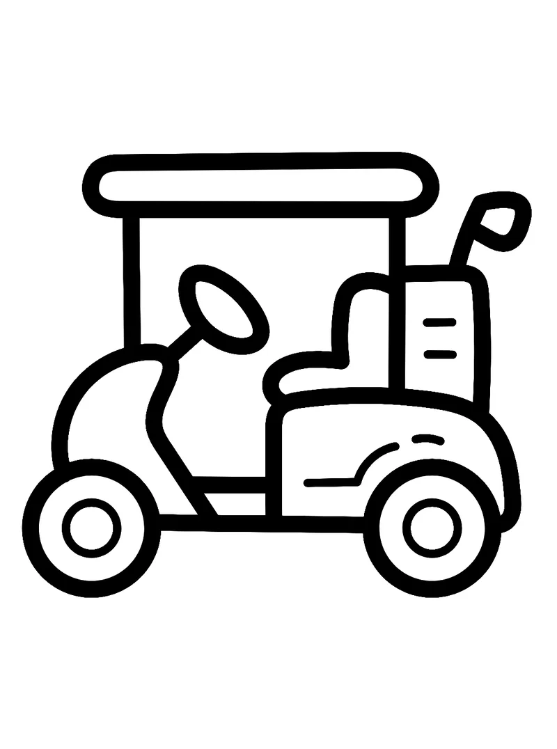 Hình ảnh ấn tượng đến từ tranh tô màu xe golf thể thao