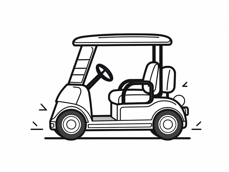 Phát triển trí thông minh qua tranh tô màu xe golf cho trẻ em