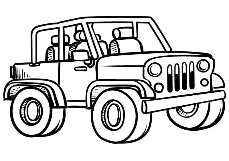 Tranh tô màu xe jeep là như thế nào?