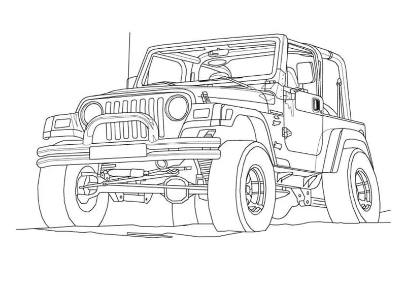 Trở về thời hoài niệm cùng tô màu xe jeep cổ điển