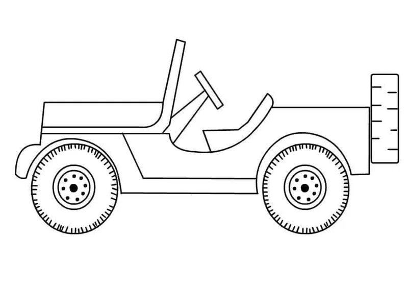 Nét hiện đại trong bộ sưu tập tô màu xe jeep hiện đại