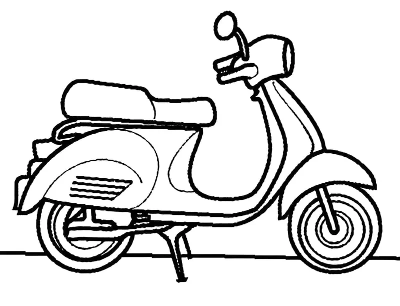 Tạo hình độc đáo với bộ tranh rỗng tô màu xe máy