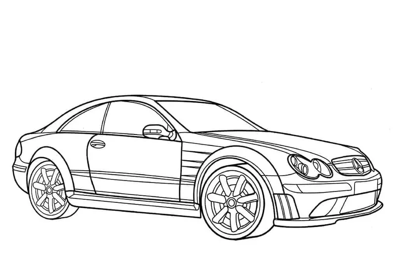 Tranh tô màu xe mercedes là như thế nào?