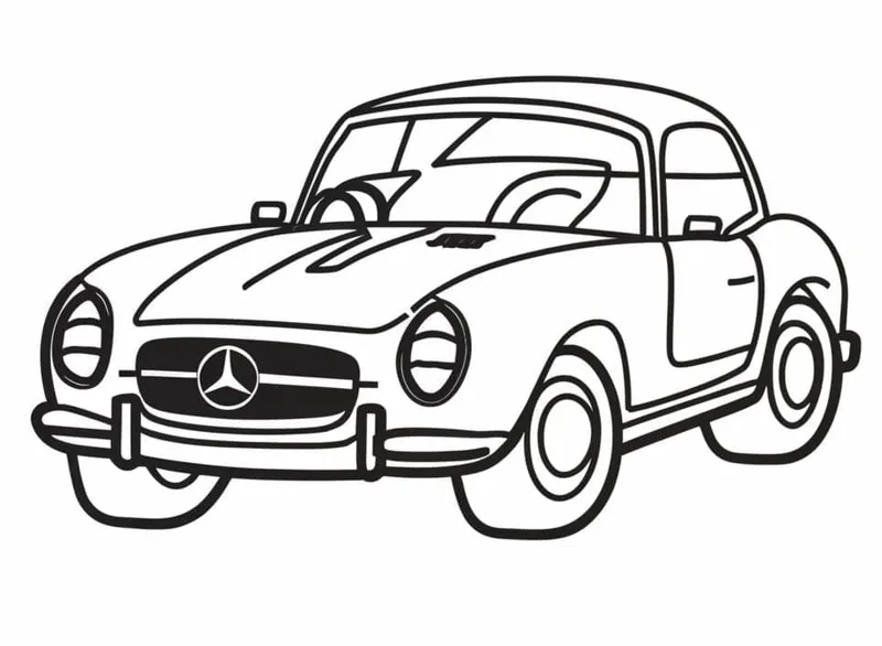 Khám phá thế giới sáng tạo cùng tô màu xe Mercedes