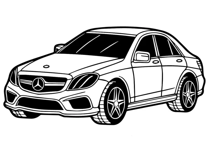 Bé thỏa sức sáng tạo với tranh tô màu xe Mercedes cho trẻ em