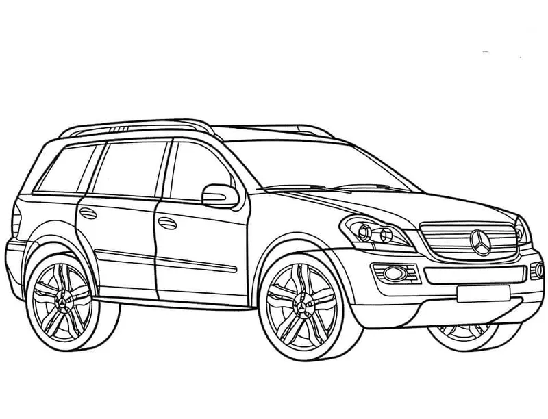 Sáng tạo phong cách mới với tranh tô màu xe Mercedes hiện đại