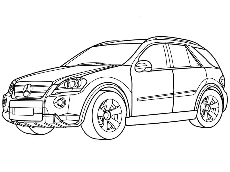 Bé cười vui hết cỡ với tranh tô màu xe Mercedes vui nhộn
