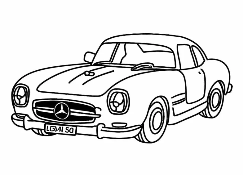 Nâng tầm sáng tạo với tô màu xe Mercedes sang trọng
