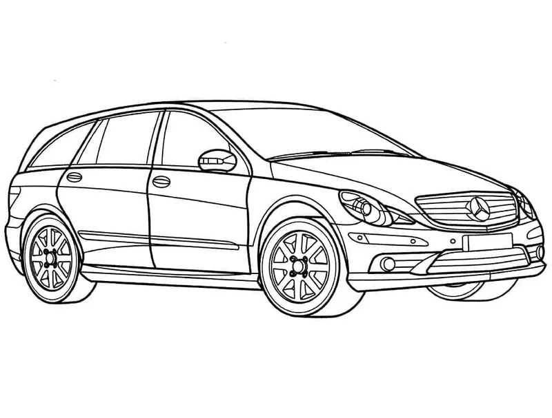 Trở về ký ức xưa qua tranh tô màu xe Mercedes cổ điển
