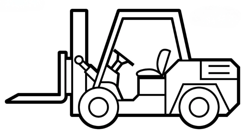 Cho bé thỏa thích sáng tạo với tranh tô màu xe nâng pallet sinh động và dễ thương