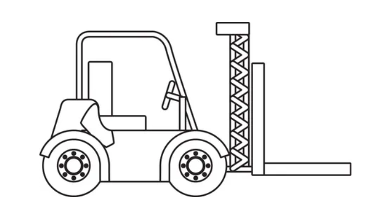 Giúp bé học hỏi dễ dàng với bộ tô màu xe nâng công nghiệp hiện đại nhất