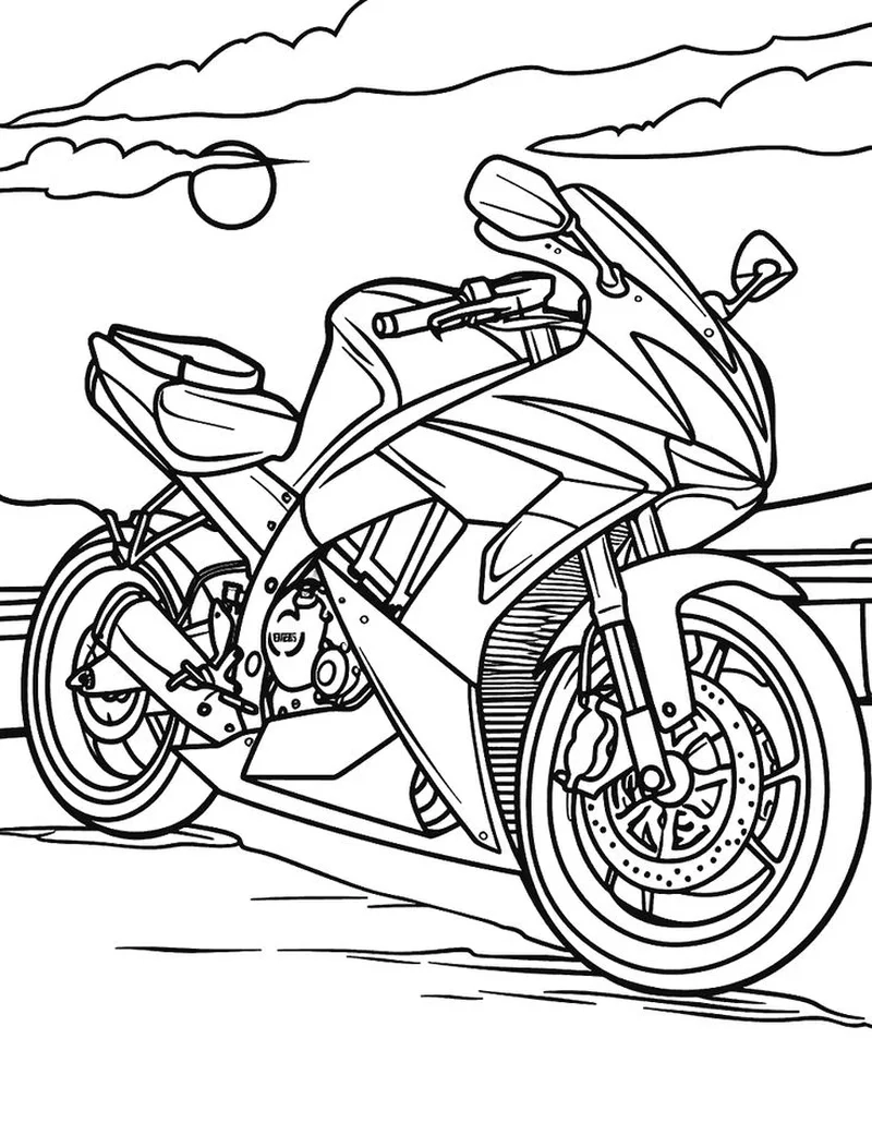 Khám phá bộ sưu tập tranh tô màu xe motor phân khối lớn siêu hot