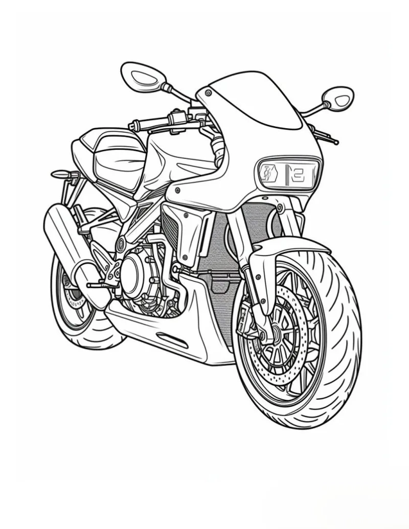 Bé tha hồ sáng tạo với tranh tô màu moto tốc độ độc đáo