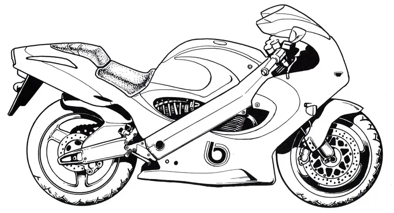 Thế giới màu sắc cùng tranh tô màu xe motor đường phố siêu đẹp