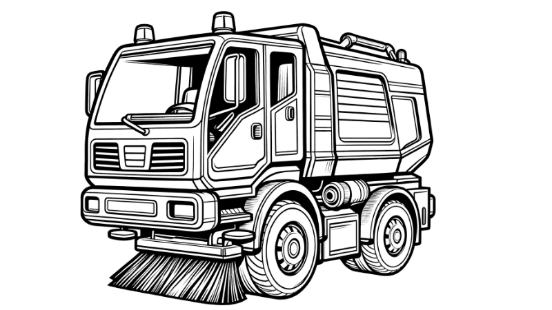 Sưu tầm bộ sưu tập tô màu xe quét đường mini độc đáo cho bé