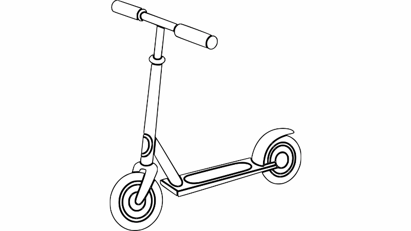 Tranh tô màu xe scooter là như thế nào?