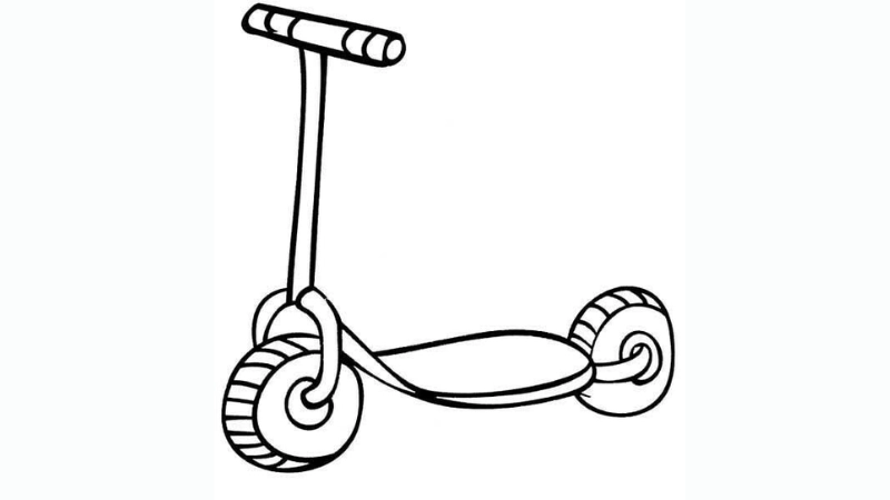 Bé sáng tạo hơn với tô màu xe scooter đẹp